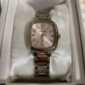 CITIZEN シチズン XC クロスシー ピンク ゴールド ソーラー 腕時計 レディース スクエア 不動品