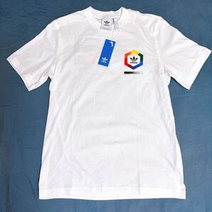 新品未使用タグ付き! adidas オリジナル Tシャツ レインボー ロゴ ホワイト 未使用 白T