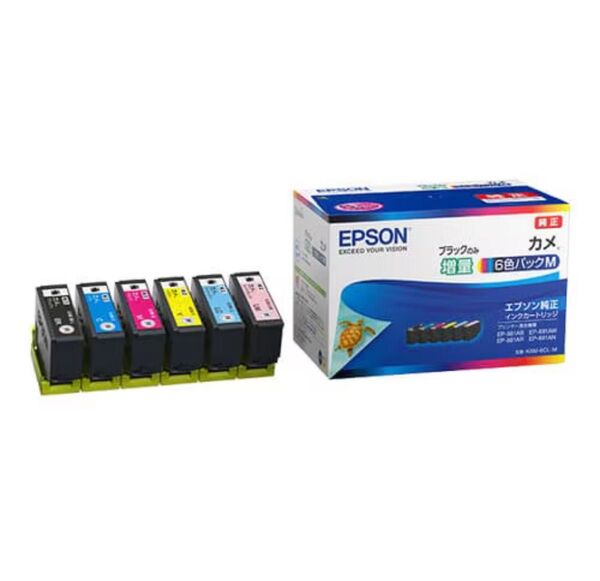 【新品/未使用】 EPSON (エプソン) インクカートリッジ カメ KAM-6CL-M 6色パック(ブラック増量)