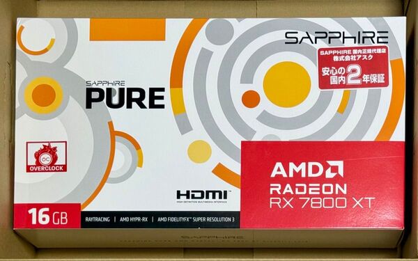 【新品未開封】SAPPHIRE PURE Radeon RX 7800 XT GAMING OC 16GB