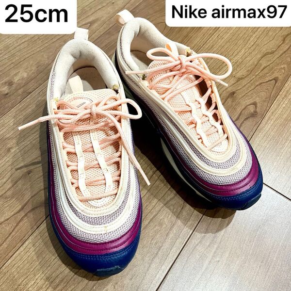 状態良好 AirMax97 Plum Chalk (W) エアマックス97 プラム 25cm NIKE スニーカー AIR ナイキ