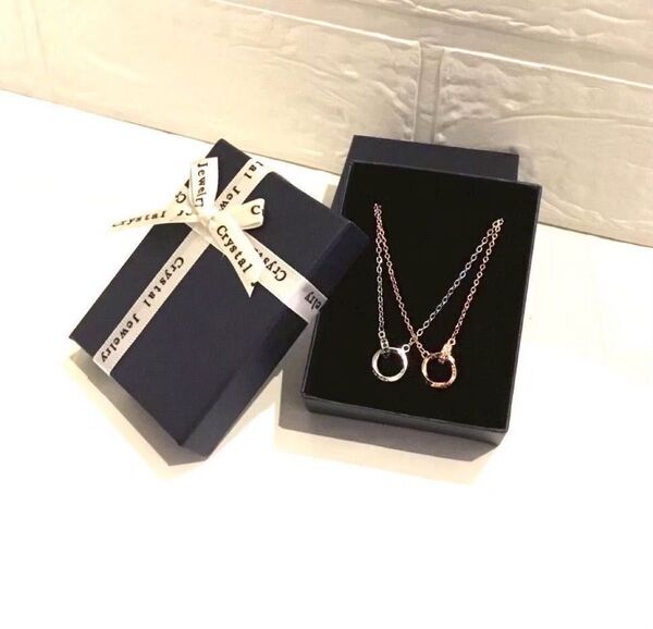 ペアネックレス 2個セット プレゼント 記念日 シルバー ピンクゴールド アクセサリー