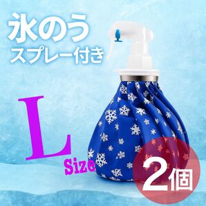スプレー付き氷のう Lサイズ 2個セット 氷嚢 氷のう アイシング スポーツ 熱中症予防 保冷