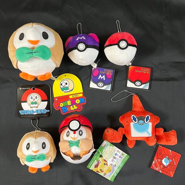 ポケモン ポケセン モクロー ポケモンドールズ プチ ぬいぐるみ モンスターボール マスターボール ロトム 図鑑 マスコット