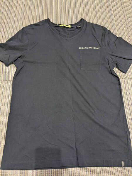 SCOTCH&SODA スコッチアンドソーダ ブラック Vネック Tシャツ L