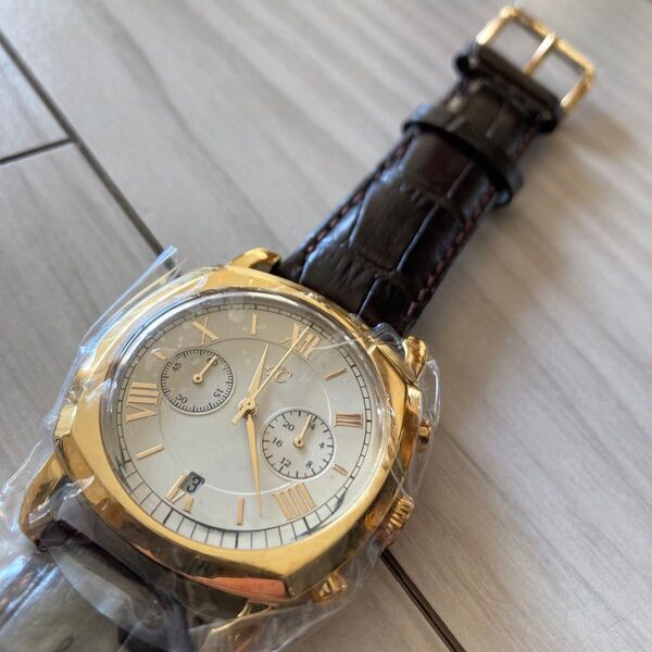 4℃ メンズ クロノグラフ 腕時計 型押し レザーベルト 検索)SEIKO セイコー シチズン 革 オリエント ビームス シップス