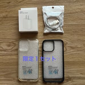 iPhone 高速充電器 13Proマッサージクリアケース ミックスセット