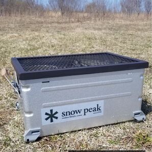 スノーピーク シェルフコンテナ25 専用天板 耐熱!エキスパンドメタル製♪ アイアングリルテーブル キャンプ アウトドア