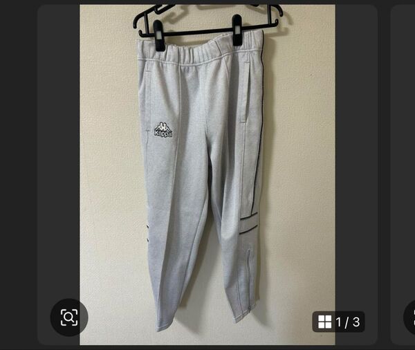 メンズ kappa ジャージ 長ズボン 白 ホワイト シンプル Sサイズ パンツ ファッション 服 ブランド スポーツ ボトムス