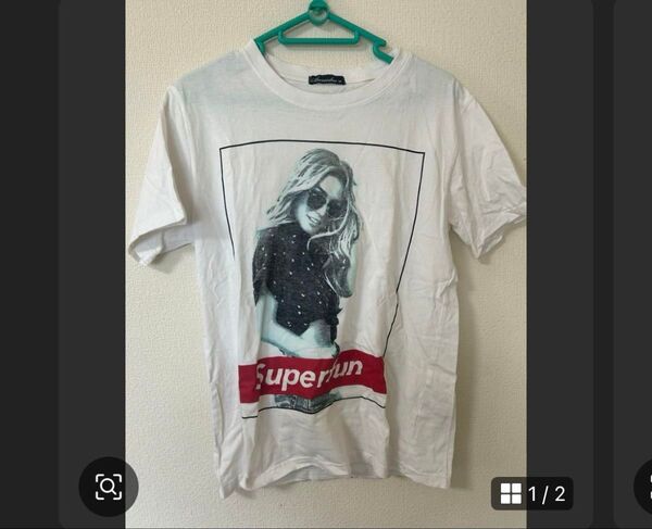 レディース Tシャツ 半袖 海外 女 Mサイズ 白 ホワイト トップス おしゃれ