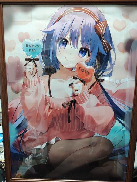 すいみゃ B2複製サイン入りポスター+額縁セット