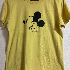 AZUL by moussy ミッキープリントTシャツ イエロー