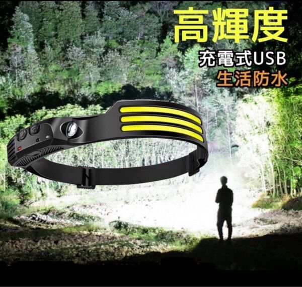 ヘッドライト 充電式 LED USB type-c 釣り 登山 夜釣 キャンプ