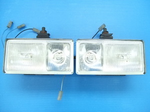  ultra rare that time thing used FET M6 rectangle 17cm foglamp & spot lamp H3 valve(bulb) assistance light assistance light old car Showa Retro Vintage clear 