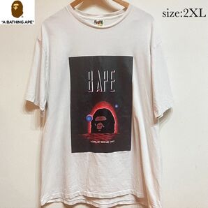【複数割】エイプA BATHING APE 半袖Tシャツ BAPE 白 2XL
