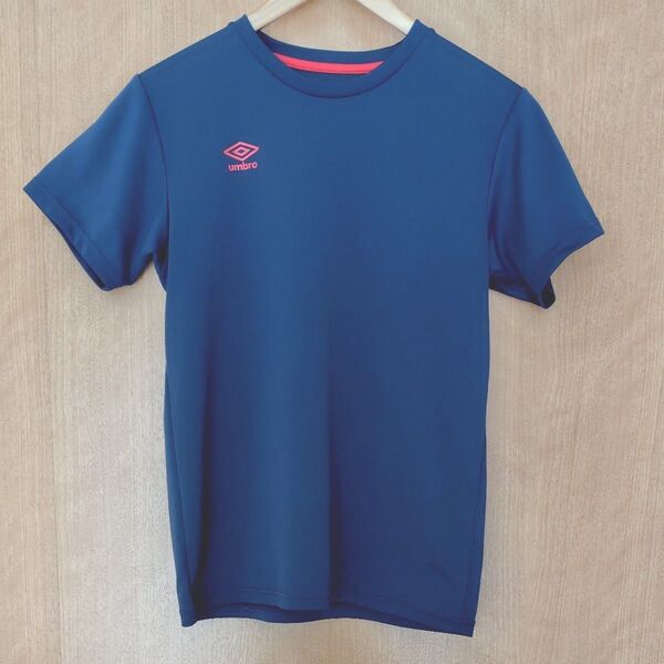 アンブロ UMBRO 半袖 Tシャツ M スポーツウエア トレーニングウエア ネイビー デサント DESCENTE ドライ