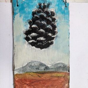オリジナルアート作品 松ぼっくり 風景画