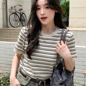カットソー Tシャツ 半袖ニット SHEIN