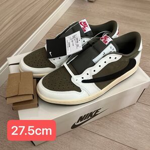 新品未使用Travis Scott × Nike Air Jordan 1 Low OG SP "Reverse Olive"
