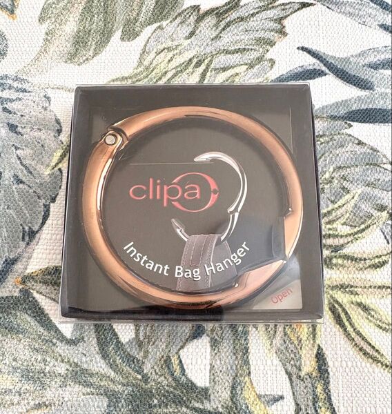 Clipa 2 クリッパ2 バッグハンガー ポリッシュカッパーツヤありローズゴールド米国・国際特許取得済み