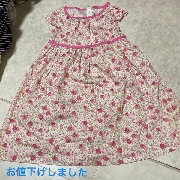 マザウェイズ 花柄ワンピース ピンク 女の子 130cm