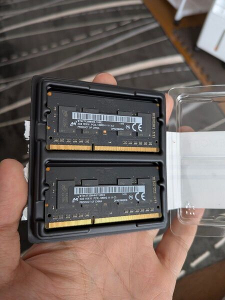 Apple Memory Micron SODIMM DDR3L 1600 メモリ 2GB×2