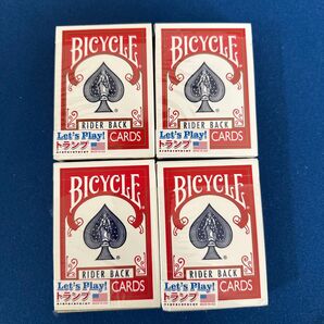 Bicycle レッド BICYCLE バイシクル 赤rider backライダー中古トランプ