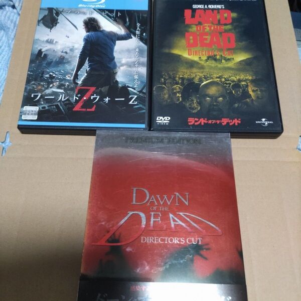 ゾンビ映画3作品 ドーン・オブ・ザ・デッド ランド・オブ・ザ・デッド ワールドウォーZ DVD
