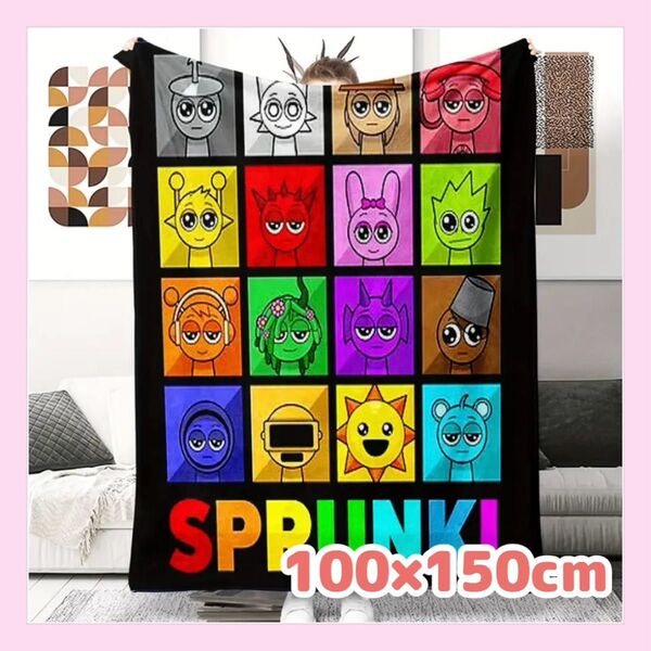 スプランキー マイクロファイバーブランケット お昼寝 100×150cm ブラック ふわふわ