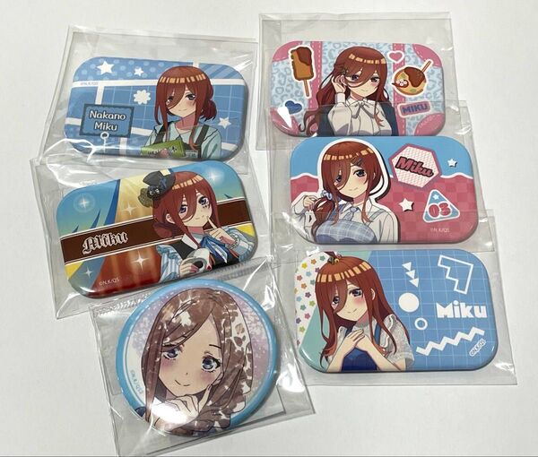 五等分の花嫁 スクエア缶バッジ+こもびれ 缶バッジ 三玖