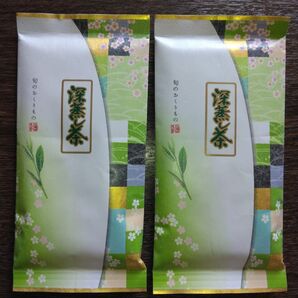 2025年産 令和7年産 準無農薬 新茶 一番茶 深むし茶 100gを2本 深蒸し茶お茶 緑茶 静岡茶 煎茶 水出し可 今年の新茶