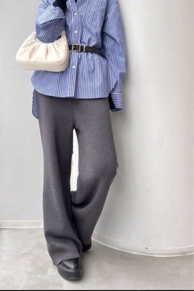 L'Appartement Knit Straight Pants