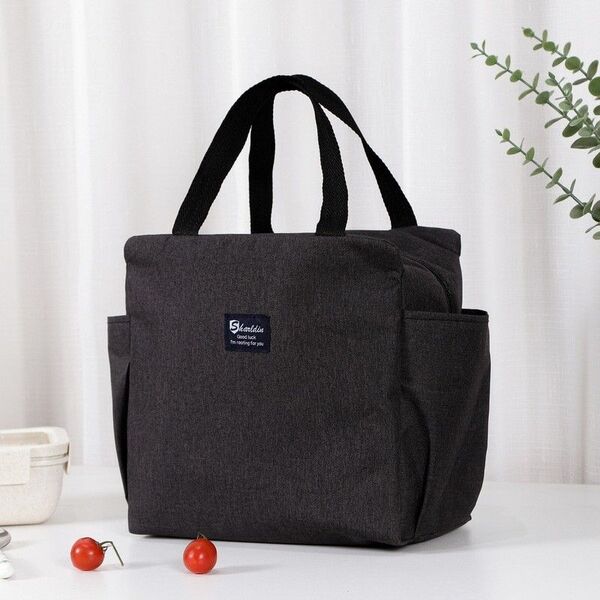 保冷バッグ ランチバッグ お弁当袋 お弁当 トートバッグ 大容量 黒 防水 保冷 洗える EVA素材 保冷力長持ち