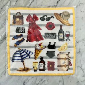 新品タグ付未開封【INA ENFANT】FEILER別注BONVOYAGE INA ハンカチ イエロー 限定 フェイラー イエナ