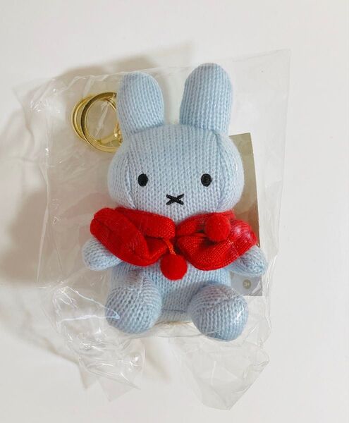 ミッフィー MIFFY ぬいぐるみ キーホルダー 韓国限定 赤いポンチョ ブルー