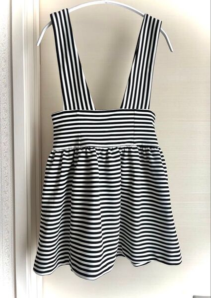 CECIL McBEE ワンピース サロペットスカート ボーダー セシルマクビー Mサイズ