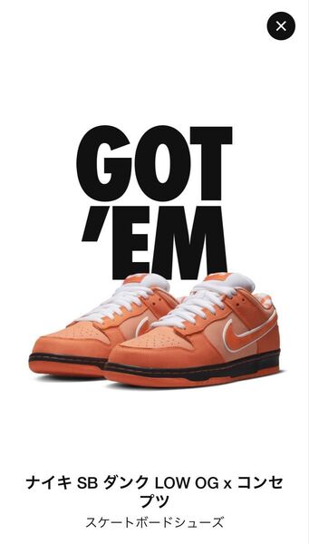 Concepts × Nike SB Dunk Low SP "Orange Lobster" 27cm US9