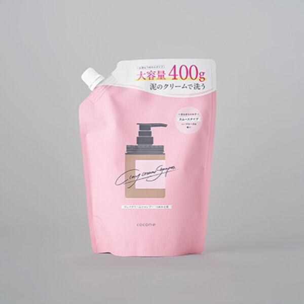 cocone ココネ クレイクリームシャンプー 詰め替え スムース ハーブローズの香り