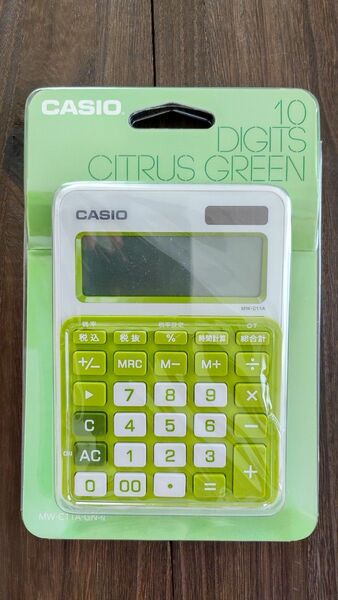 CASIO カシオ MW-C11A-GN-N シトラスグリーン 計算機 電卓