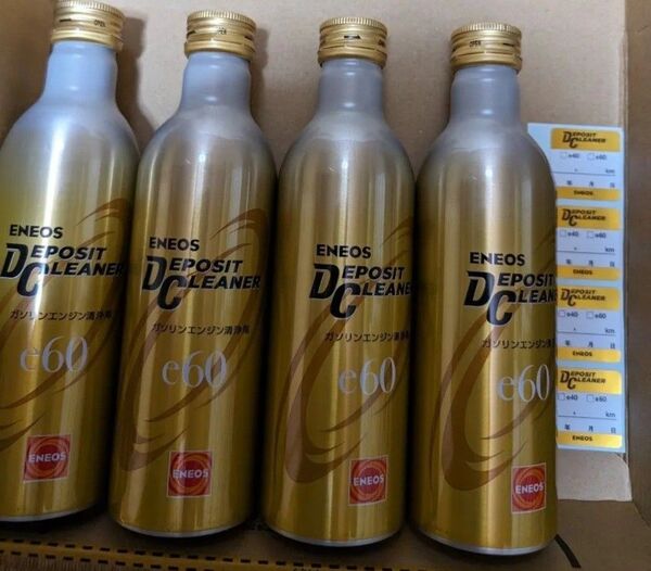 エネオス デポジットクリーナーe60 200ml×4 ステッカー×4ガソリン用