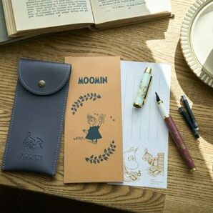 【新品雑誌付録】 MOOMIN 大人かわいい! ムーミンの万年筆、ペンケース、 ひとこと便箋セット