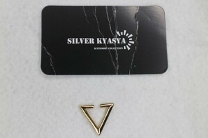 04 00412 ☆ silver KYASYA 高品質ステンレス イヤーカフ 三角 レディース トライアングル 片耳 (ゴールド)【アウトレット品】