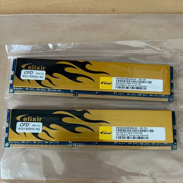 CFD デスクトップ用メモリ PC3-12800 ELIXIR 8GB(4GB×2)W3U1600HQ-4G DDR3-1600