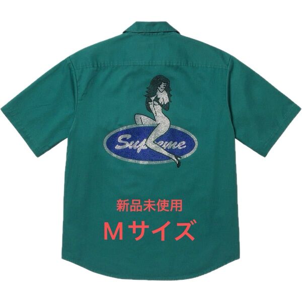 Supreme Rhinestone Pin Up S/S Work Shirt