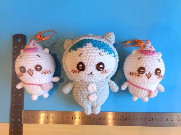 新品 ハンドメイド チイカワ キャラクター ちいかわ 3点セット チャーム キーホルダー ぬいぐるみ