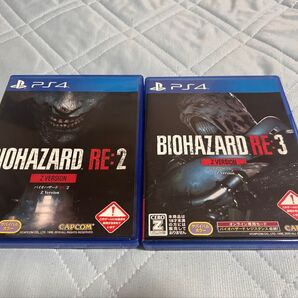 【PS4】 BIOHAZARD RE:2とBIOHAZARD RE:3の2本セット 中古品です。