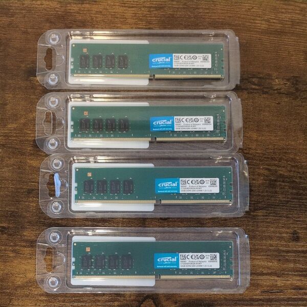【未使用未開封】Crucial 32GB DDR4-3200 メモリ 4個セット (32GB×4 枚)