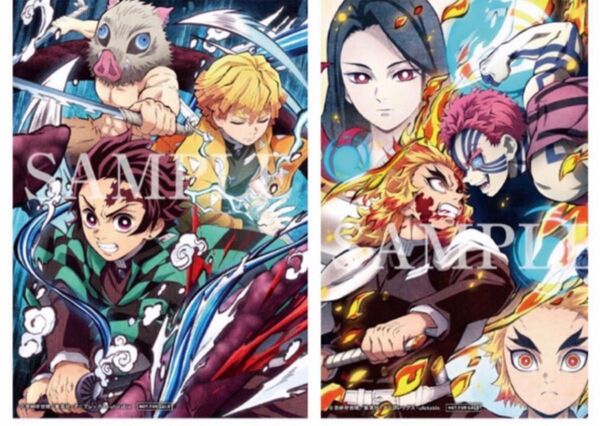 劇場版 鬼滅の刃 無限列車編 第6弾 来場者特典 A6イラストカード2枚セット