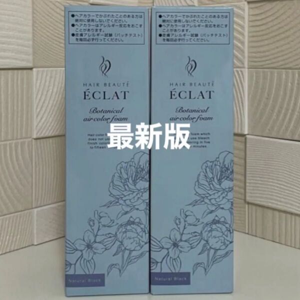 ヘアボーテ エクラ ボタニカル エアカラーフォームup ナチュラルブラック 150g×2 ブラック ヘアカラー 新品 未開封