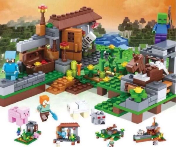 村!レゴ互換 マインクラフト風 ブロック